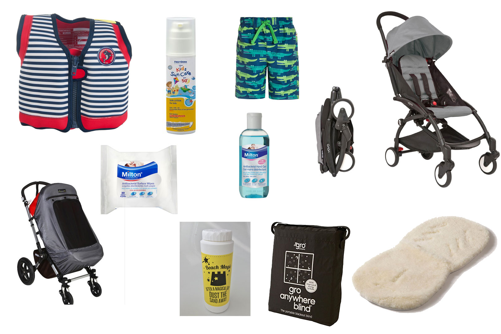 travel necessities with toddler